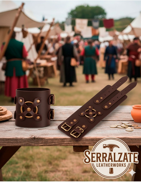 Bracelet médiéval Alejandro en marron...