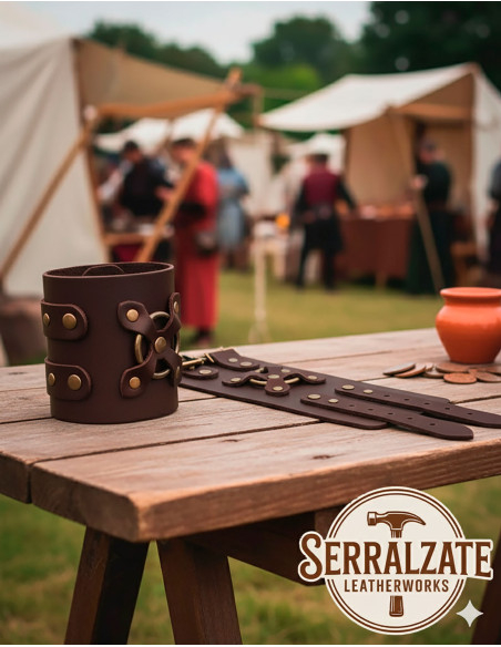 Bracelet médiéval Alejandro en marron...