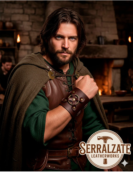 Bracelet médiéval Alejandro en marron...