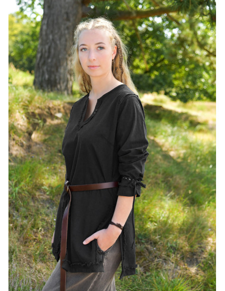 Tunique médiévale marron modèle Yrsa,...