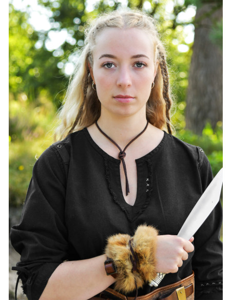 Tunique médiévale marron modèle Yrsa,...