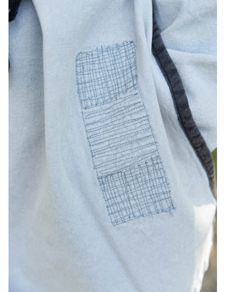 Tunique médiévale grise usée, modèle...