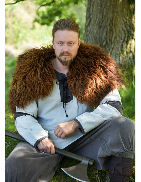 Tunique médiévale grise usée, modèle...