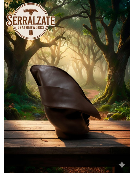 Bonnet médiéval en cuir modèle...