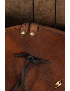Chapeau de pirate simple en cuir, couleur marron 2