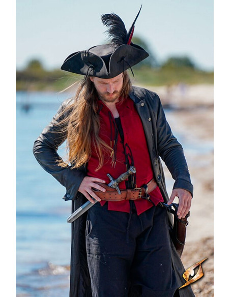 Chapeau de pirate simple en cuir,...