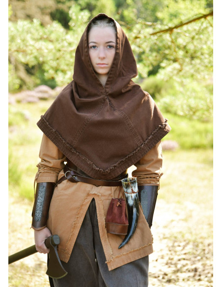 Capuche médiévale en coton modèle...