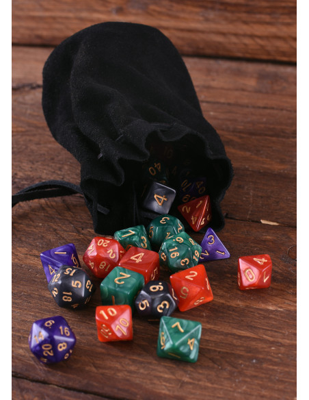 Grande sac à charité médiéval en cuir...