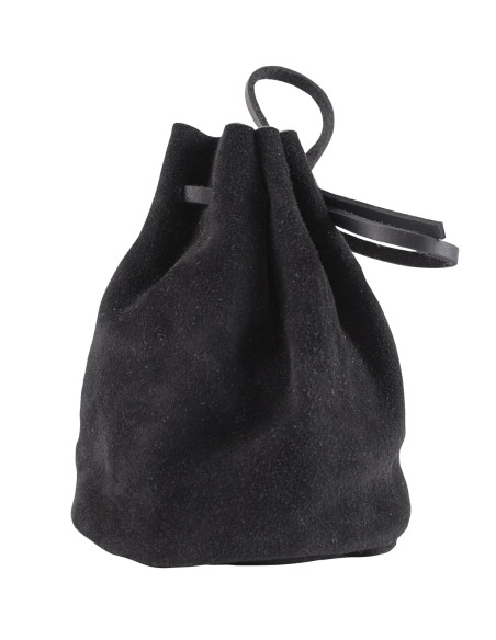 Grande sac à charité médiéval en cuir...