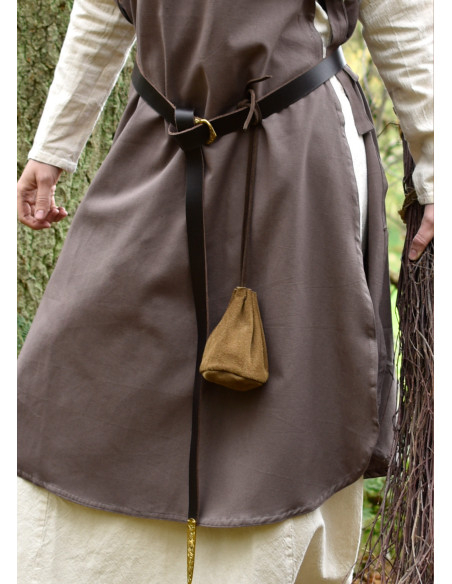 Grande sacoche médiévale en cuir...