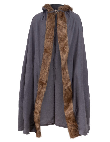 Cape médiévale à capuche en coton...