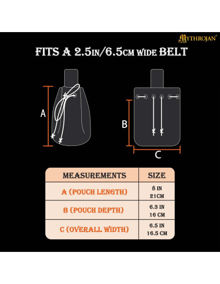 Sac médiéval en laine brodée pour...