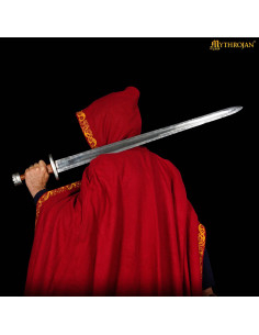 Cape médiévale en laine avec des bords décoratifs,... 2