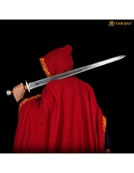 Cape médiévale en laine avec des...