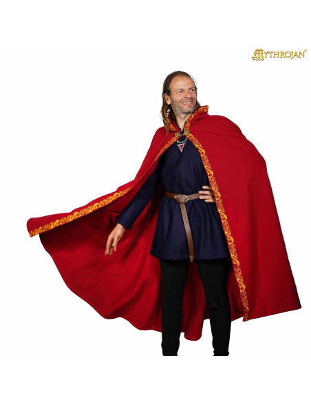 Cape médiévale en laine avec des...