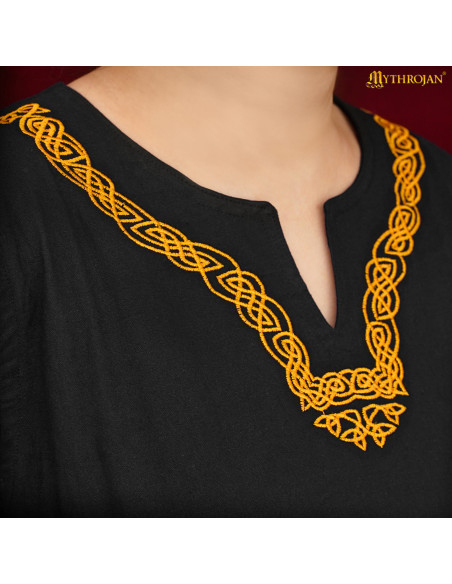 Tunique viking en coton à manches...