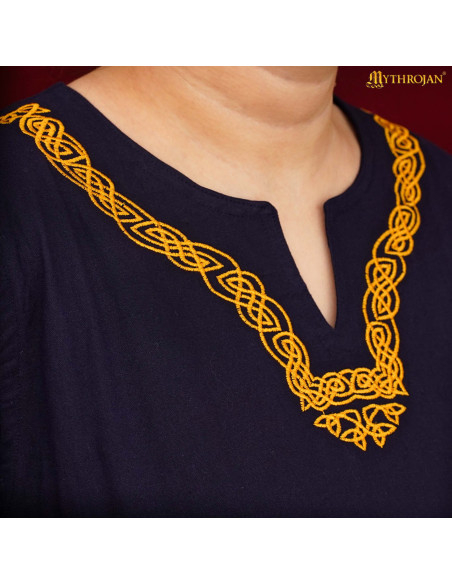 Tunique viking en coton à manches...