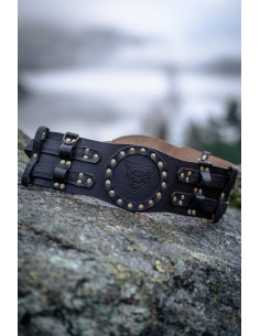 Ceinture médiévale celtique en cuir modèle Bedran,...
