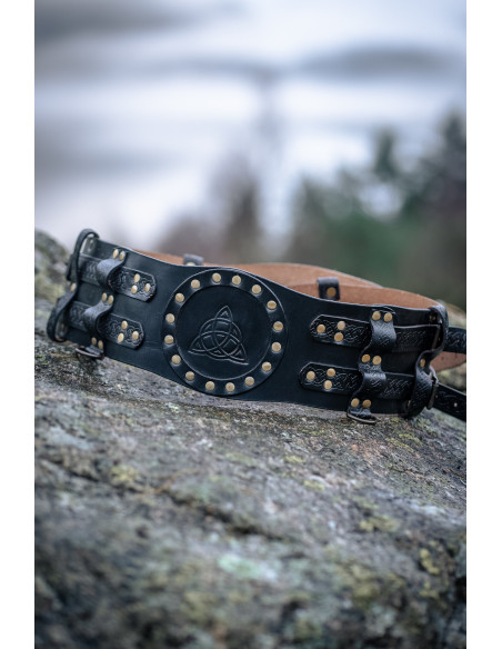 Ceinture médiévale celtique en cuir...