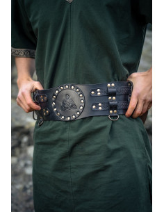 Ceinture médiévale celtique en cuir modèle Bedran,... 2