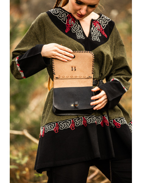 Sac banane médiéval en cuir modèle...