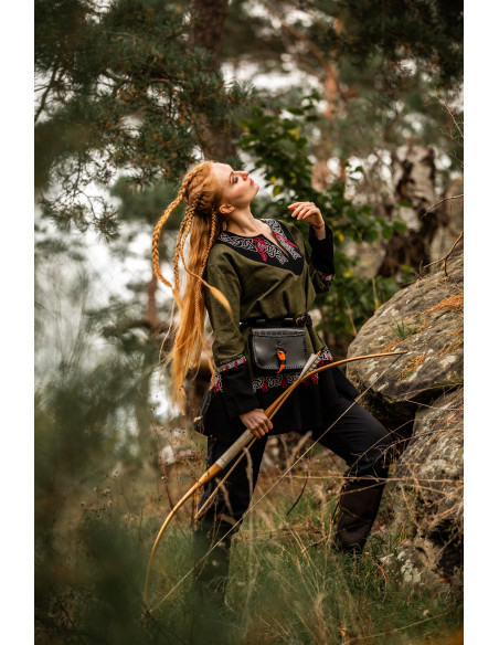 Sac banane médiéval en cuir modèle...