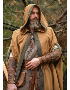 Cape médiévale en coton modèle Theves, couleur beige 2