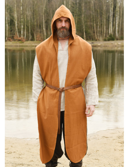 Écharpe médiévale à capuche en coton,...