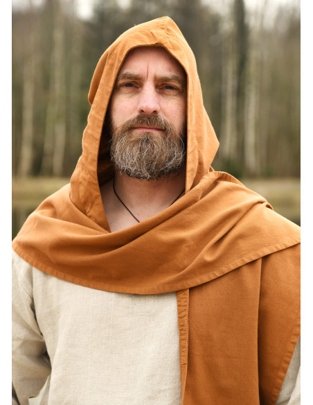 Écharpe médiévale à capuche en coton,...