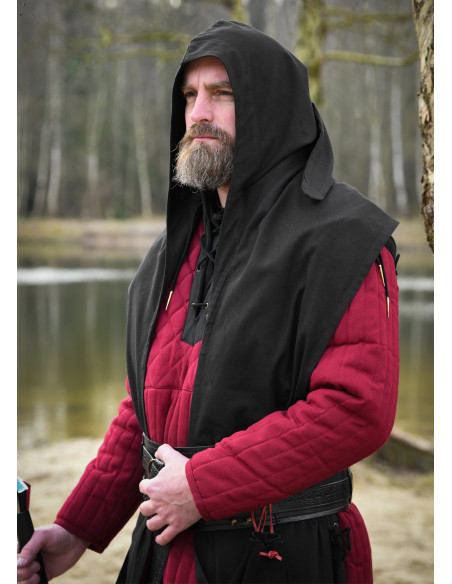 Écharpe médiévale à capuche en coton...