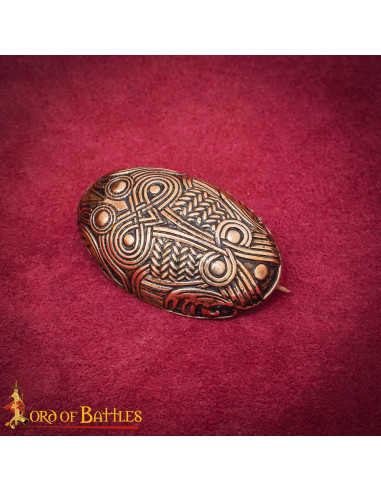 Broche médiéval viking tortue en bronze S. IX-X