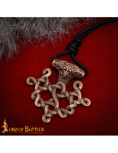 Pendentif viking du IXe siècle en bronze, design nordique