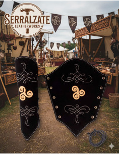 Bracelets d'archer en cuir suédé modèle Nyara