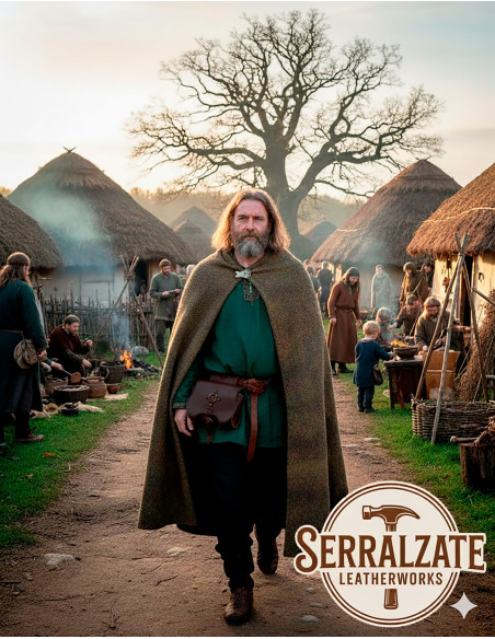 Sac Celta avec anneau et croix en...