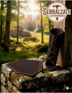 Bracelets de gardien Silvano en cuir suédé marron foncé 2