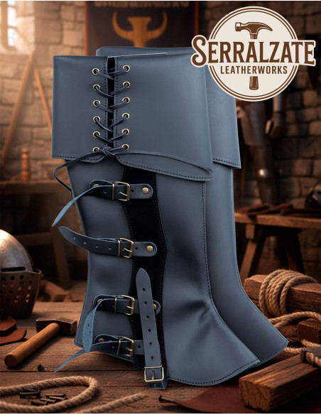 Guêtres médiévales Valerio noires,...