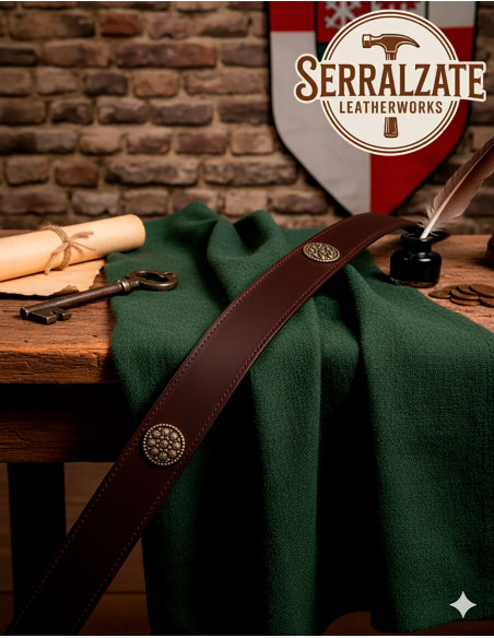 Ceinture médiévale Godfrey en cuir -...