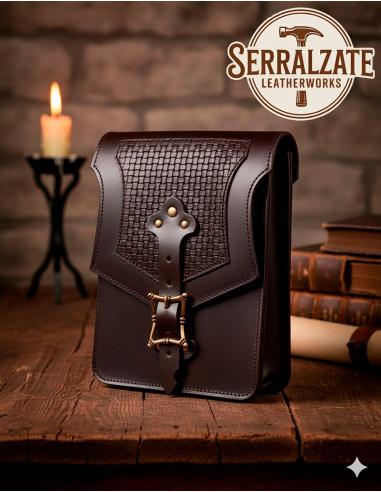Sac à bandoulière médiéval Constanza, couleur marron foncé