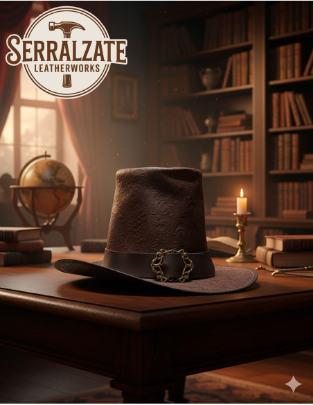 Chapeau du sorcier noir en cuir...