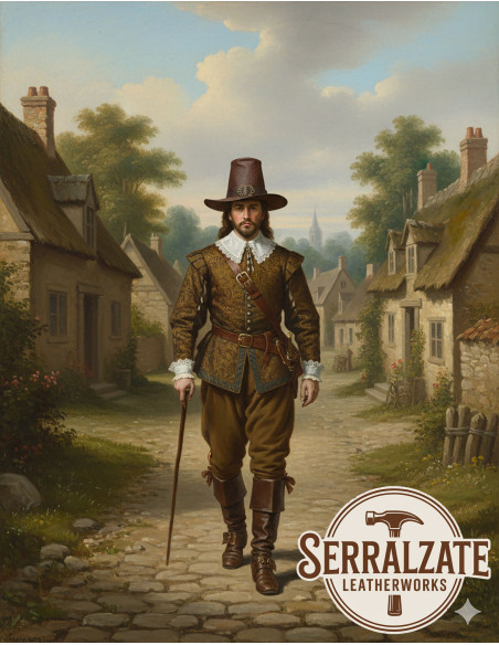 Chapeau du sorcier noir en cuir...