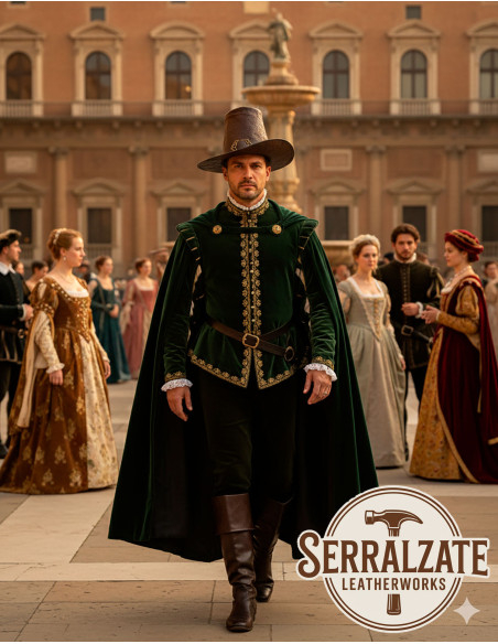 Chapeau du sorcier noir en cuir...