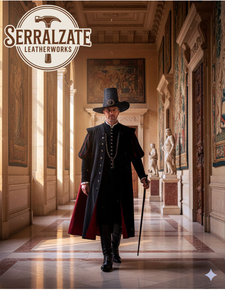 Chapeau du sorcier noir en cuir...