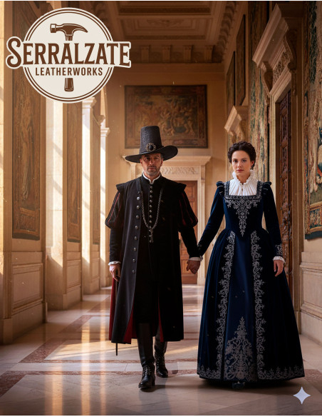 Chapeau du sorcier noir en cuir...