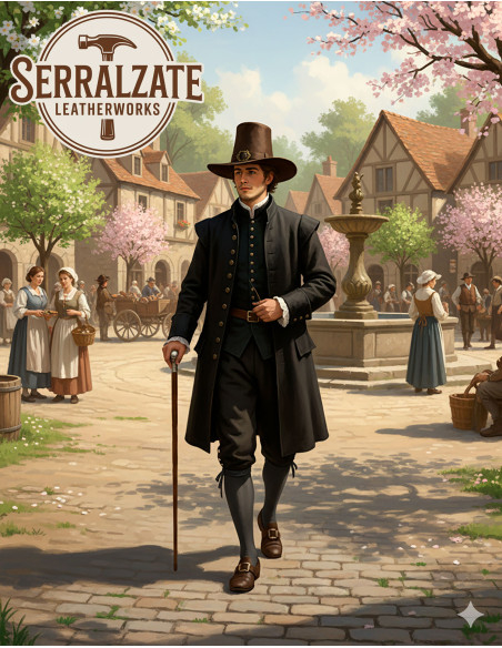 Chapeau du sorcier noir en cuir...