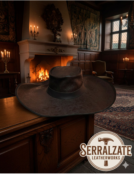 Chapeau médiéval en cuir Deluxe...