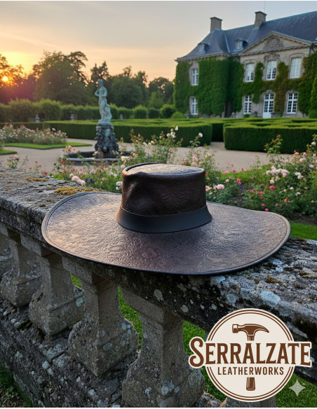 Chapeau médiéval en cuir Deluxe...