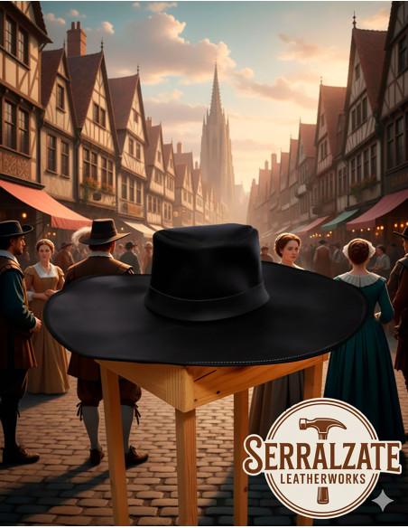 Chapeau médiéval en cuir modèle...