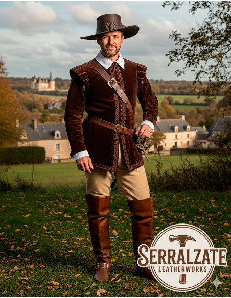 Chapeau médiéval en cuir modèle...