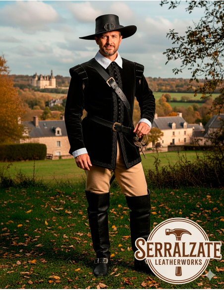 Chapeau médiéval en cuir modèle...