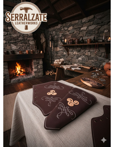 Bracelets de gardien en cuir suédé...